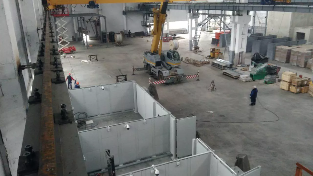 Монтаж крановых рельс и подъемного сооружения